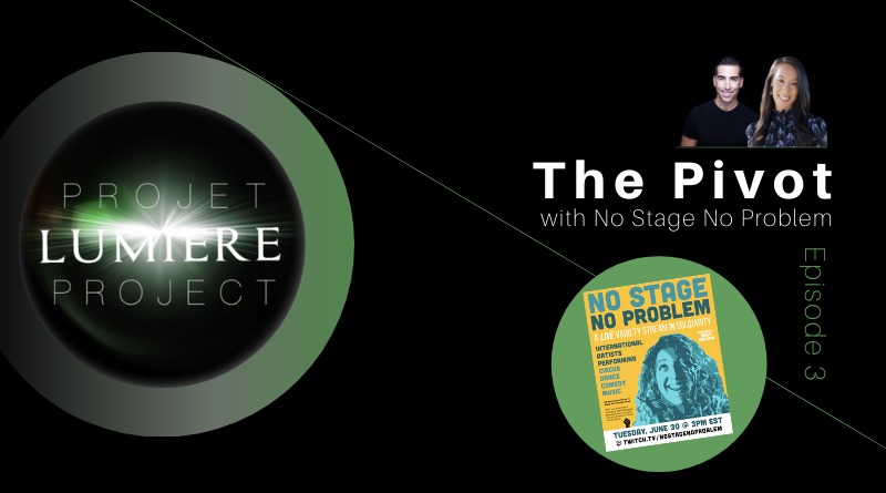 Graphic depicting the title of the article featuring a poster of No Stage No Problem