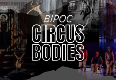 a collage of circus performers with the title BIPOC Circus Bodies outlined in white