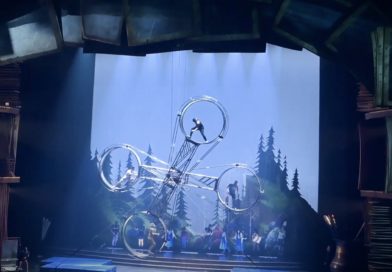 Rehearsal shot of the death wheel for Cirque du Soleil's Drawn to Life