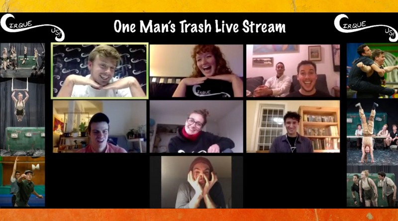 Cirque Us' "One Man's Trash" Livestream shows the smiling faces of seven circus performers