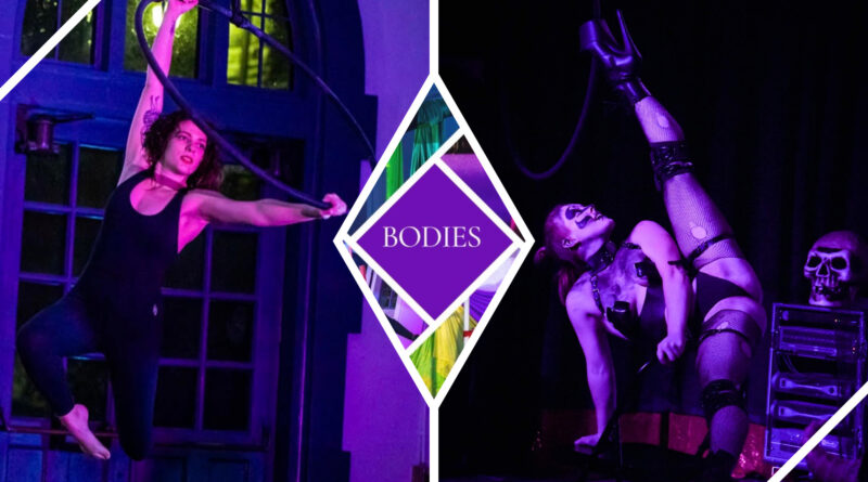 Aerial performers Em Holt and Melissa Mellon in Watermelon Bathtub's "Bodies"