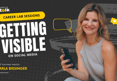 title image featuring Career Lab creative Carla Biesinger on how to get visible on social media