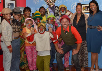 Black performers with the Uncle Junior Project celebrate the history of African-Americans within American circus through the exhibit "Entrapment to Entertainment"