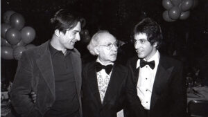 Lee Strasberg with Robert de Niro and Al Pacino. 